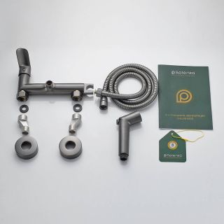 Гигиенический душ со смесителем Splenka S41.51.09 графит